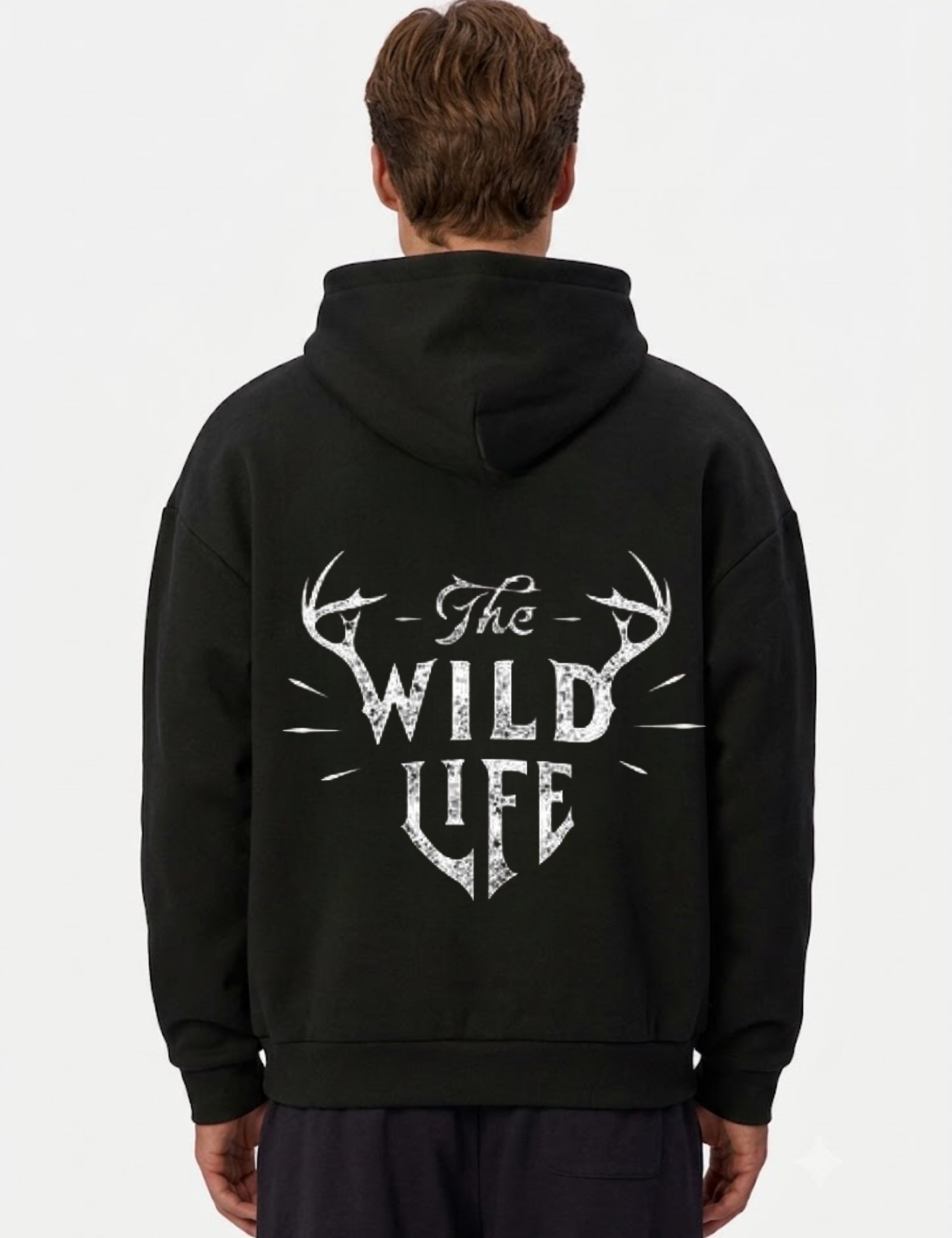The Wild Life Graphic Printed Hoodie for Men & Women | 350 GSM | Premium Unisex Pullover Hoodie