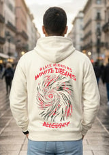 Black Mirrors White Dreams Graphic Printed Hoodie for Men & Women | 350 GSM | Premium Unisex Pullover Hoodie