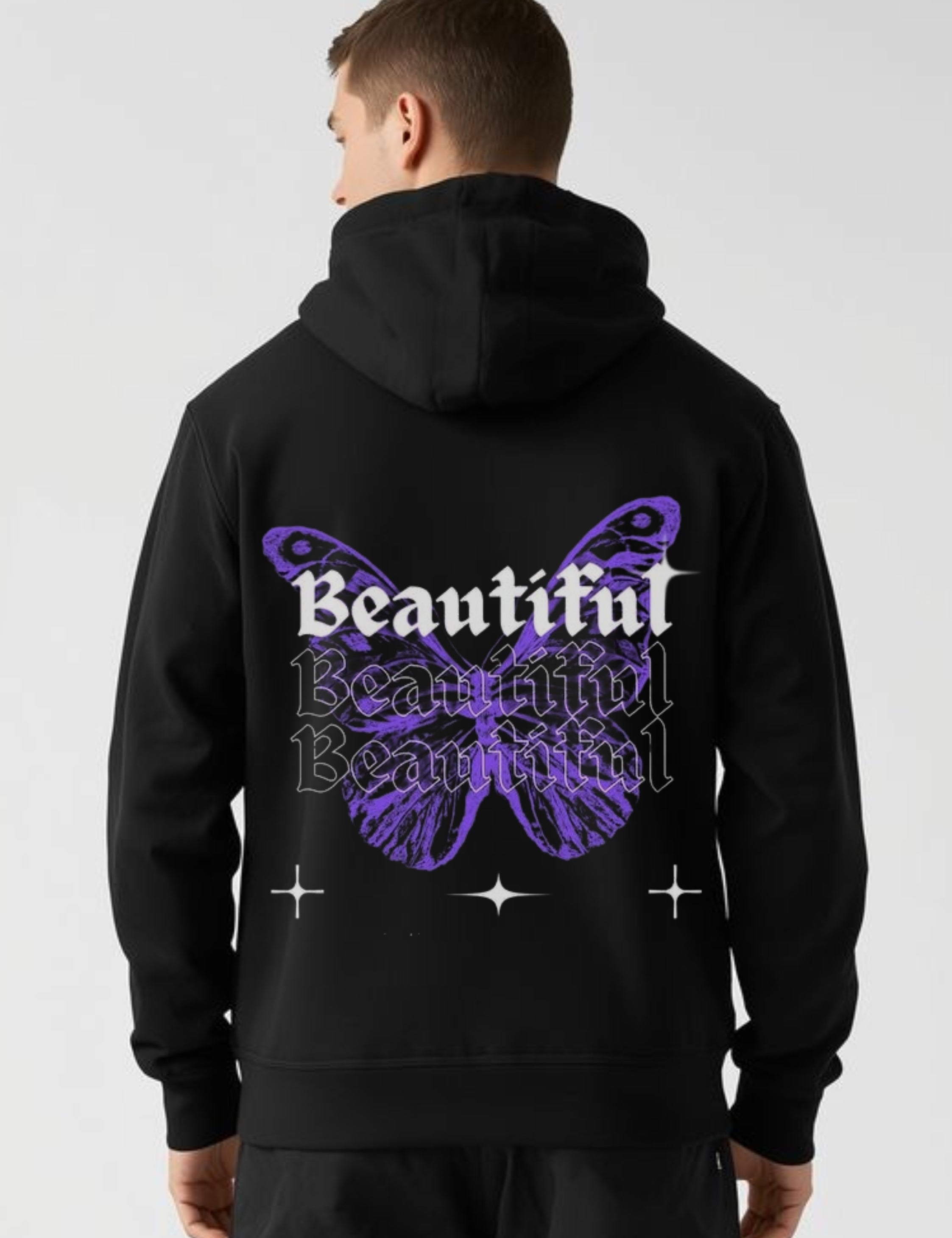 Beautiful Butterfly Graphic Printed Hoodie for Men & Women | 350 GSM | Premium Unisex Pullover Hoodie