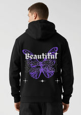 Beautiful Butterfly Graphic Printed Hoodie for Men & Women | 350 GSM | Premium Unisex Pullover Hoodie
