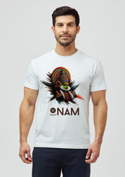 Onam Kathakali Graphic Printed Unisex T-Shirt | 100% Cotton | 180 GSM | Premium Kerala Festival Tee