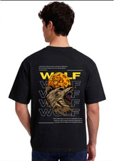 Wolf Moon Graphic Back Print Oversized T-Shirt