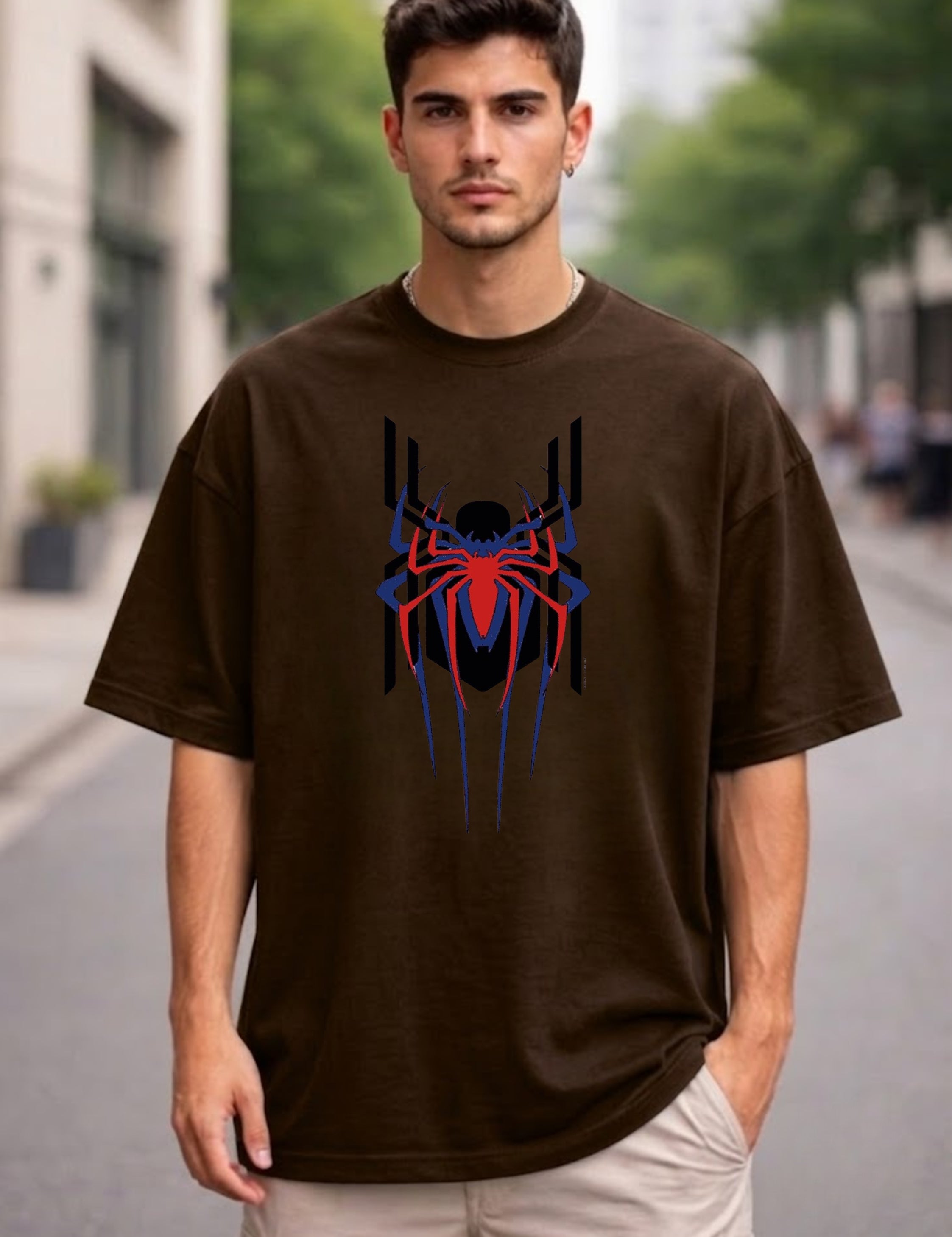 Spider Graphic Oversized Unisex T-Shirt | 100% Cotton | 220 GSM | Premium Streetwear Tee