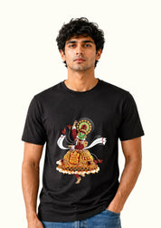 Kathakali Classical Dance Graphic Regular Unisex T-Shirt | 100% Cotton | 180 GSM | Premium Cultural Streetwear