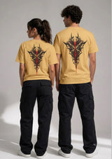 Dragon Emblem Graphic Back Print Oversized Unisex T-Shirt | 100% Cotton | 220 GSM | Premium Streetwear