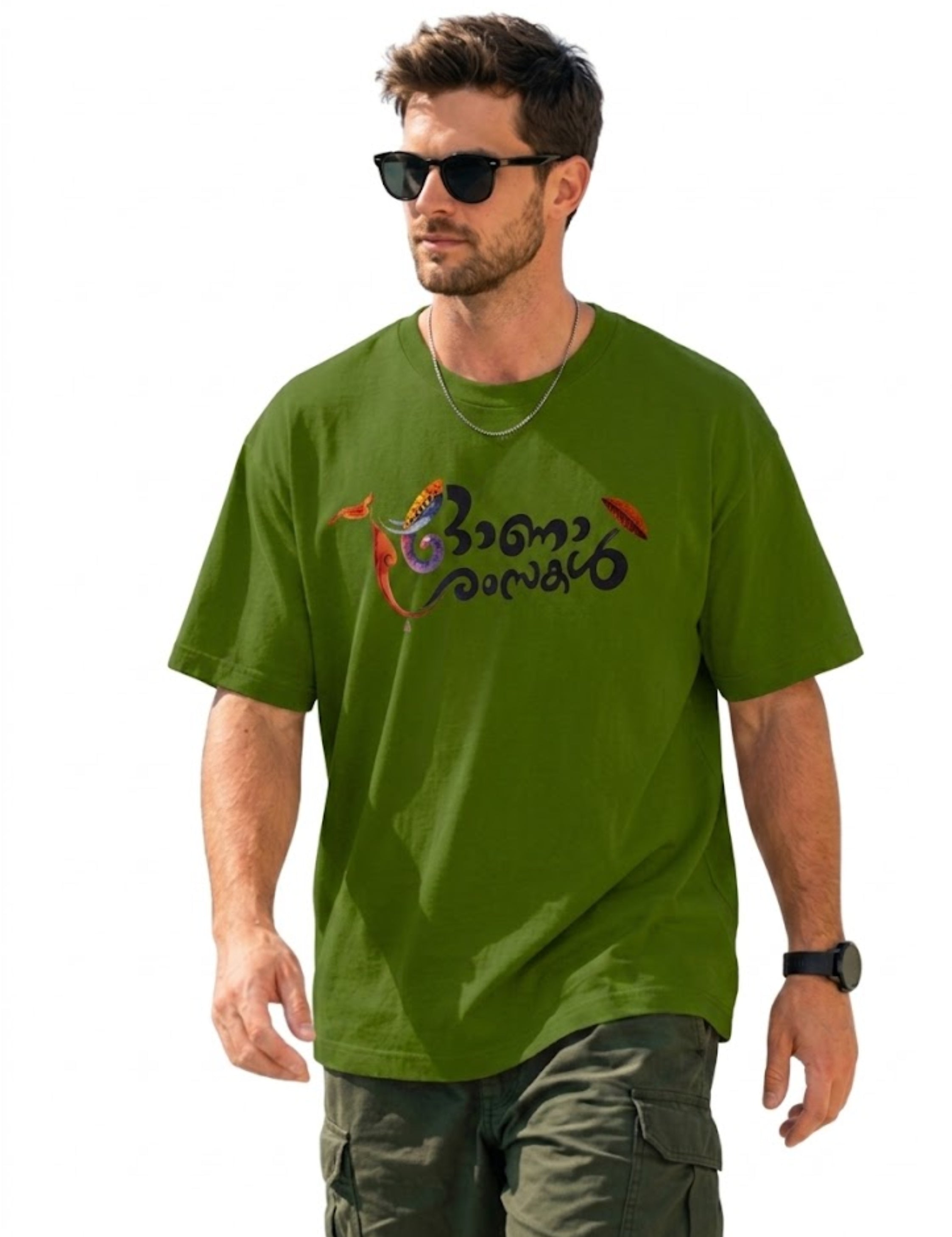 Kerala Typography Graphic Oversized Unisex T-Shirt | 100% Cotton | 220 GSM | Premium Streetwear