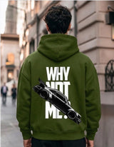 Why Not Me? Sports Car Graphic Printed Hoodie for Men | 350 GSM | Premium Comfort | Casual Streetwear