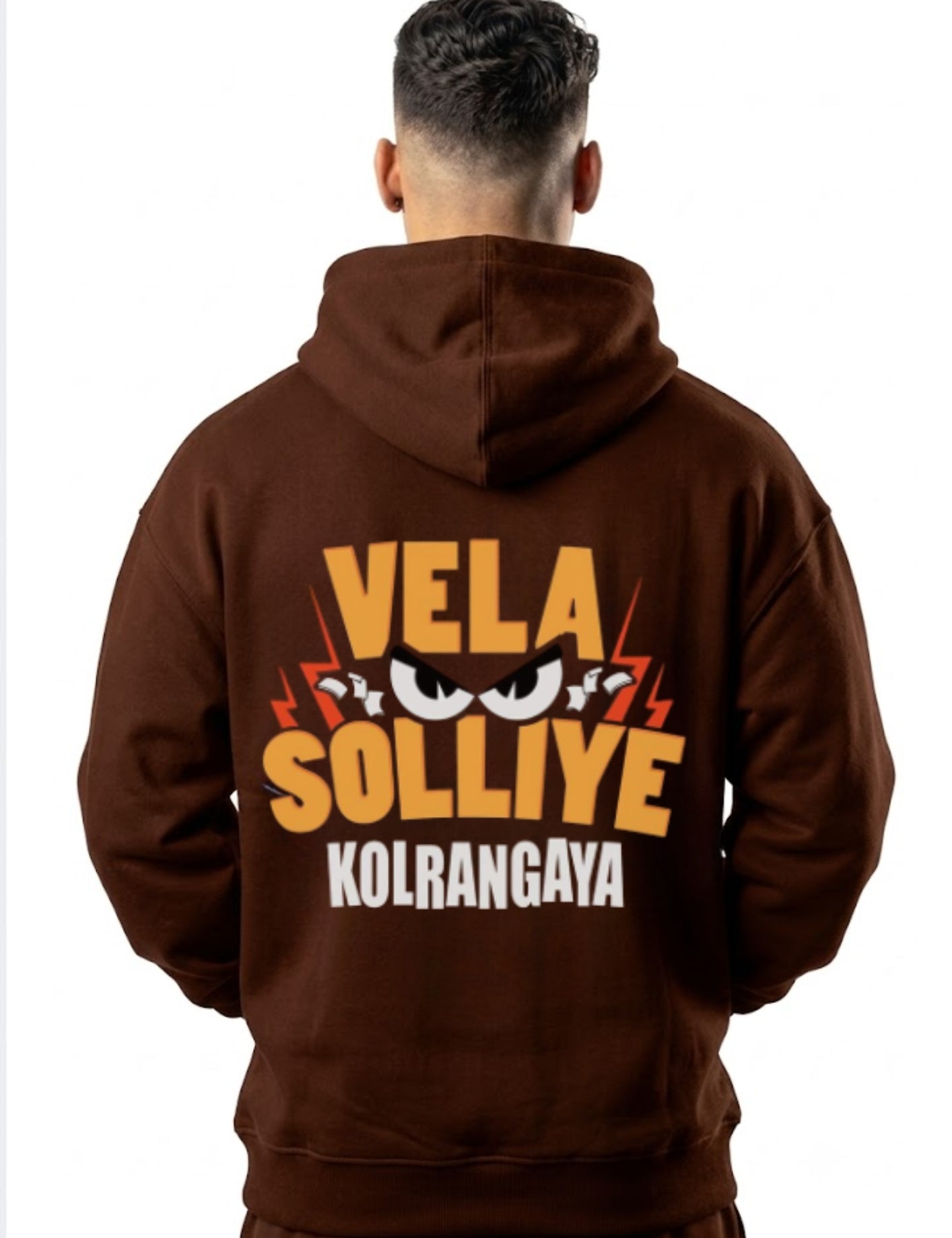 Vela Solliye Kolrangaya Graphic Printed Hoodie for Men & Women | 350 GSM | Premium Unisex Pullover Hoodie