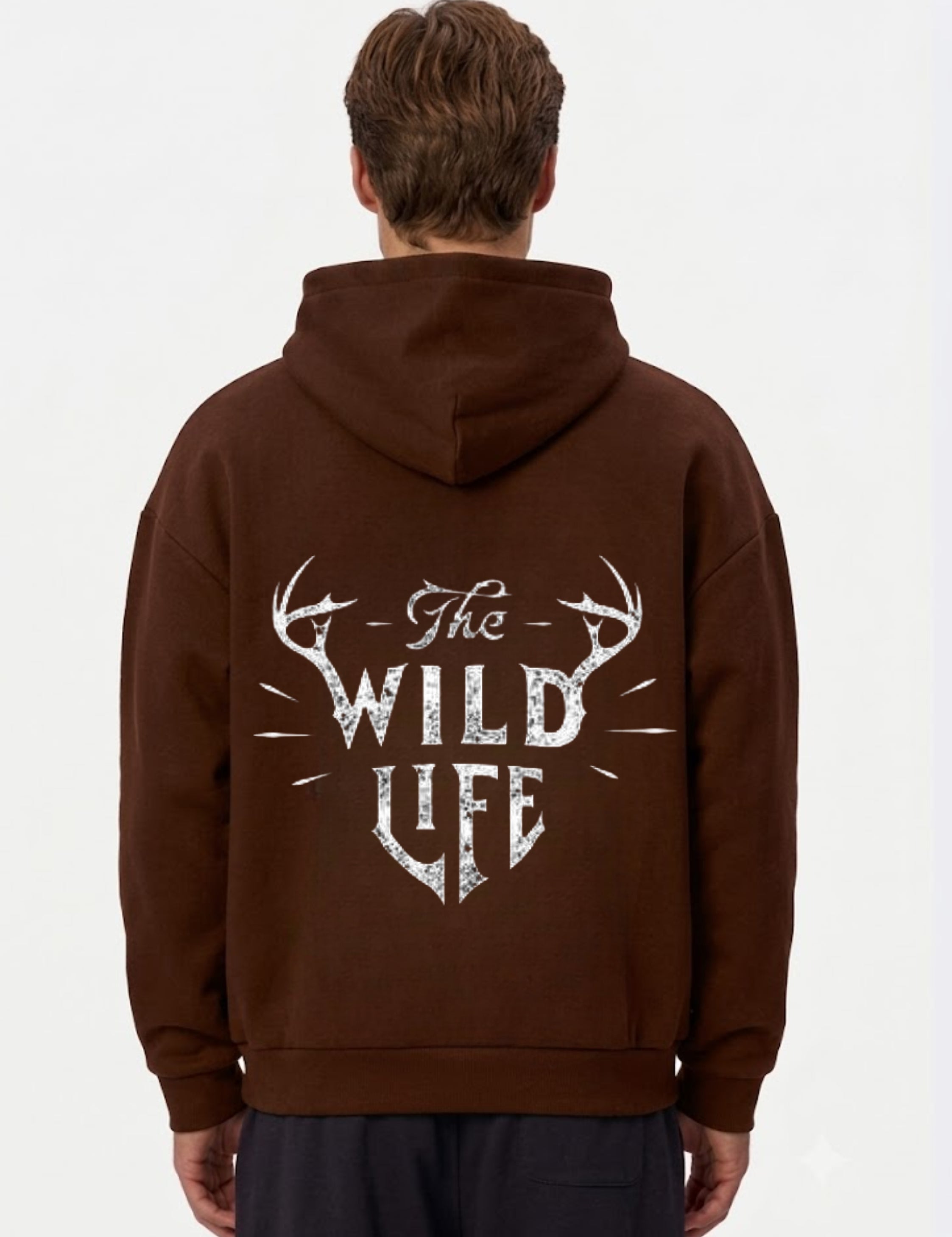 The Wild Life Graphic Printed Hoodie for Men & Women | 350 GSM | Premium Unisex Pullover Hoodie