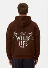 The Wild Life Graphic Printed Hoodie for Men & Women | 350 GSM | Premium Unisex Pullover Hoodie