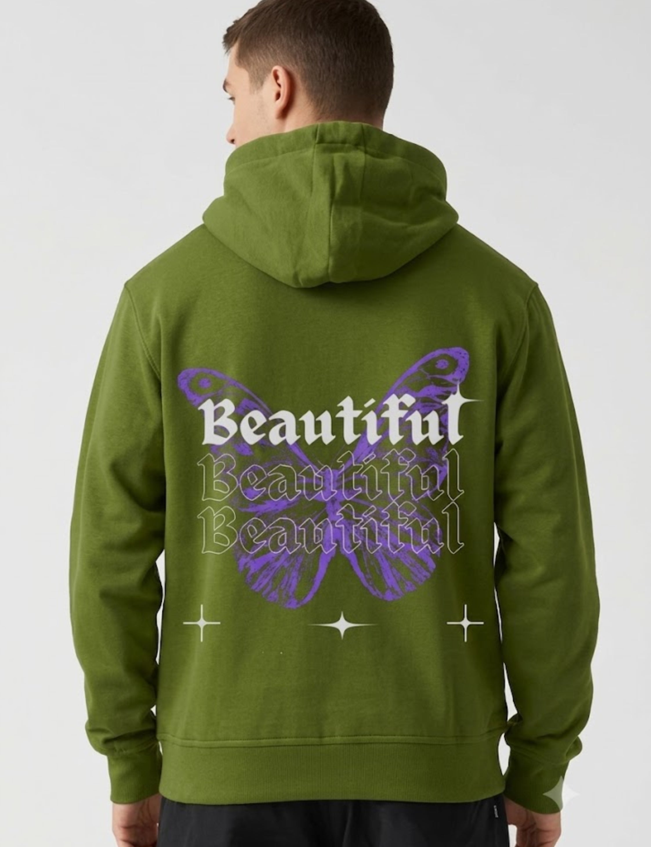 Beautiful Butterfly Graphic Printed Hoodie for Men & Women | 350 GSM | Premium Unisex Pullover Hoodie