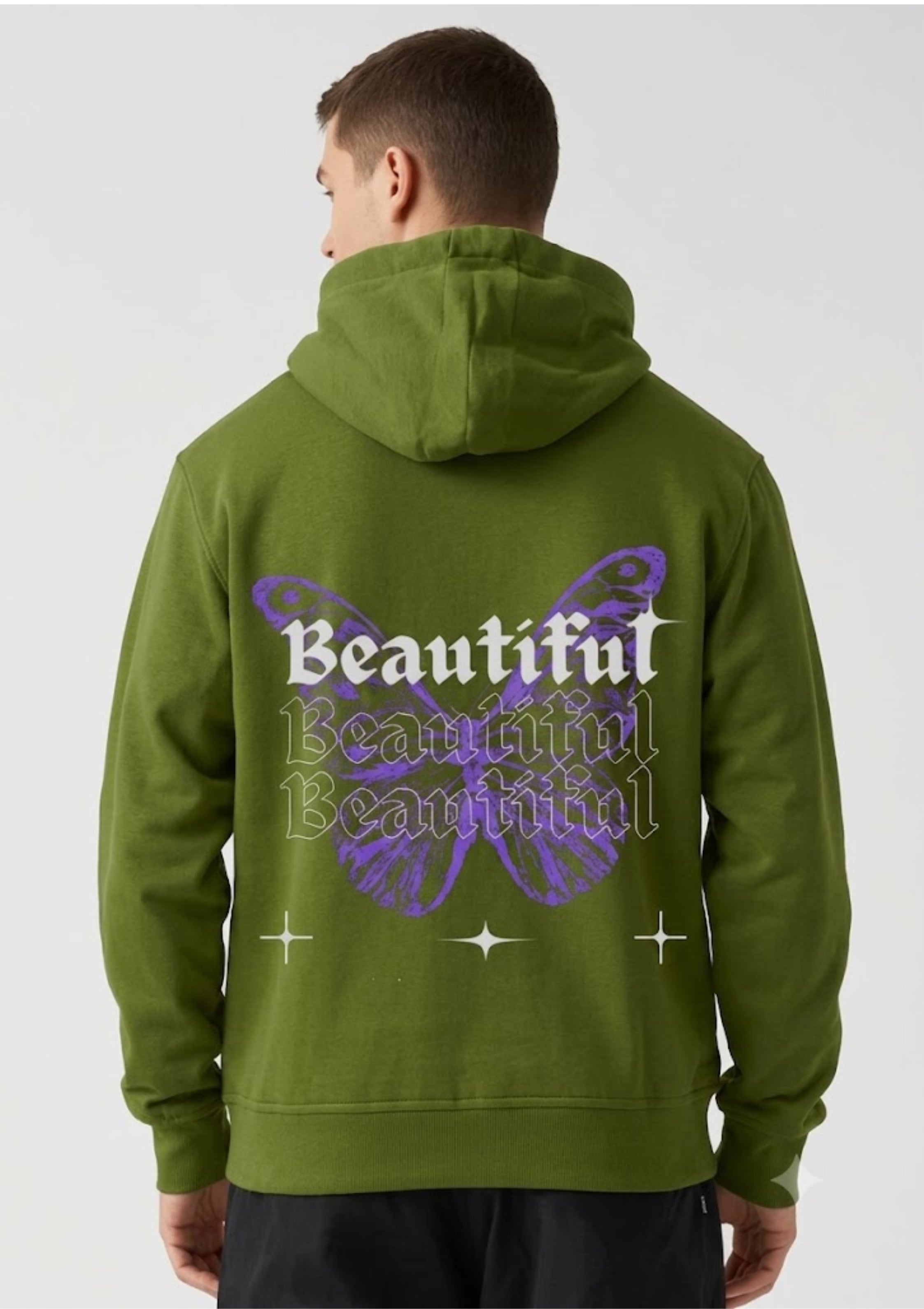 Beautiful Butterfly Graphic Printed Hoodie for Men & Women | 350 GSM | Premium Unisex Pullover Hoodie