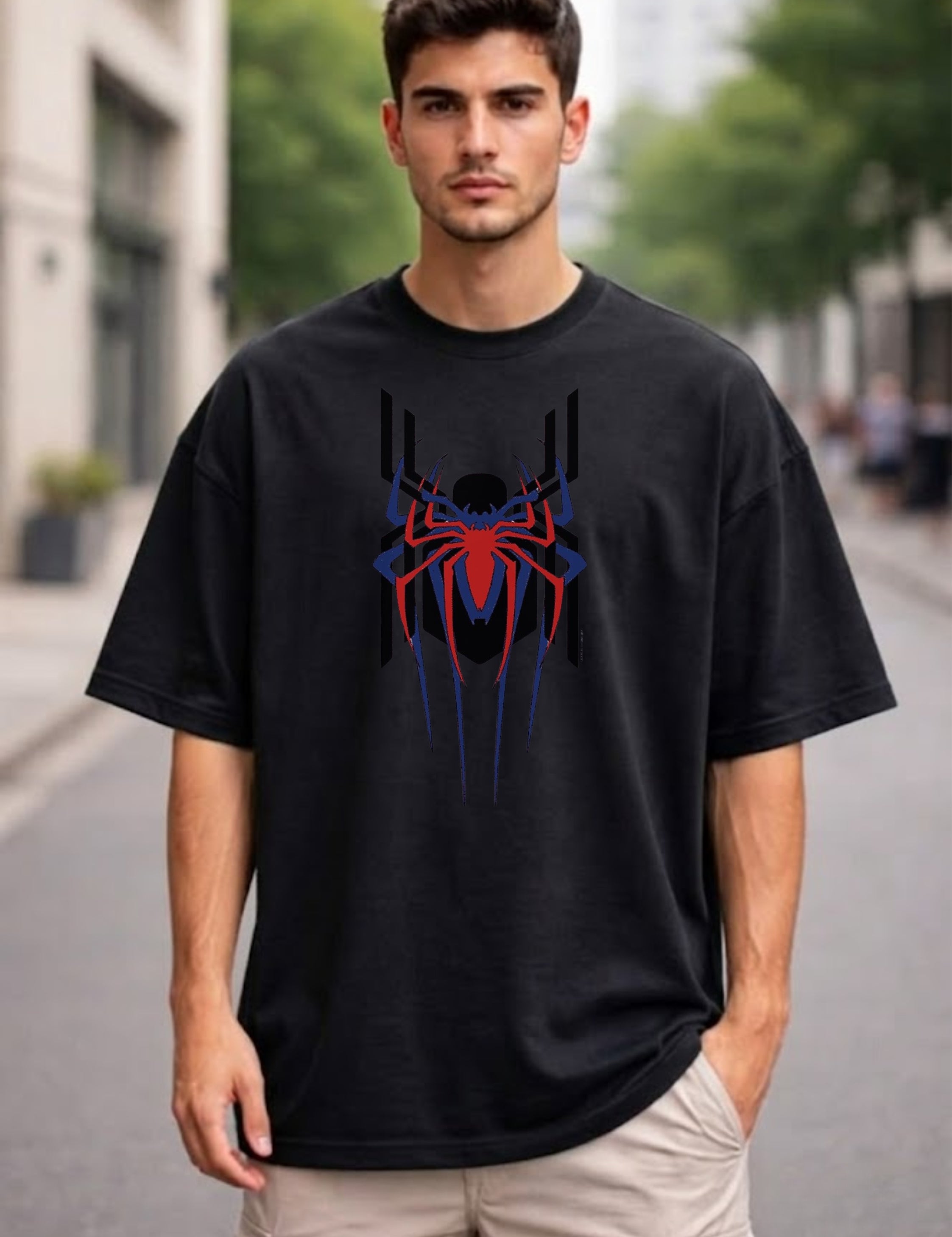 Spider Graphic Oversized Unisex T-Shirt | 100% Cotton | 220 GSM | Premium Streetwear Tee