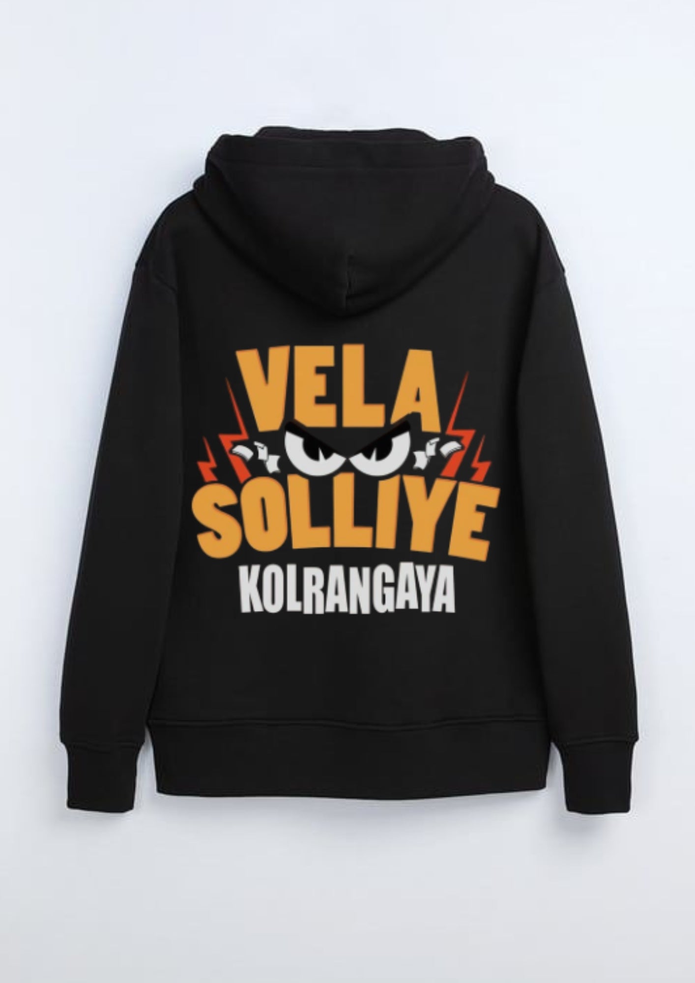 Vela Solliye Kolrangaya Graphic Printed Hoodie for Men & Women | 350 GSM | Premium Unisex Pullover Hoodie