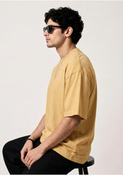 Om Trishul Damru Back Print Oversized Unisex T-Shirt | 100% Cotton | 220 GSM | Premium Oversized Fit