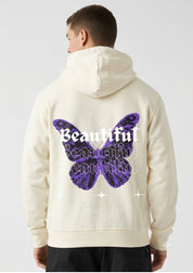 Beautiful Butterfly Graphic Printed Hoodie for Men & Women | 350 GSM | Premium Unisex Pullover Hoodie