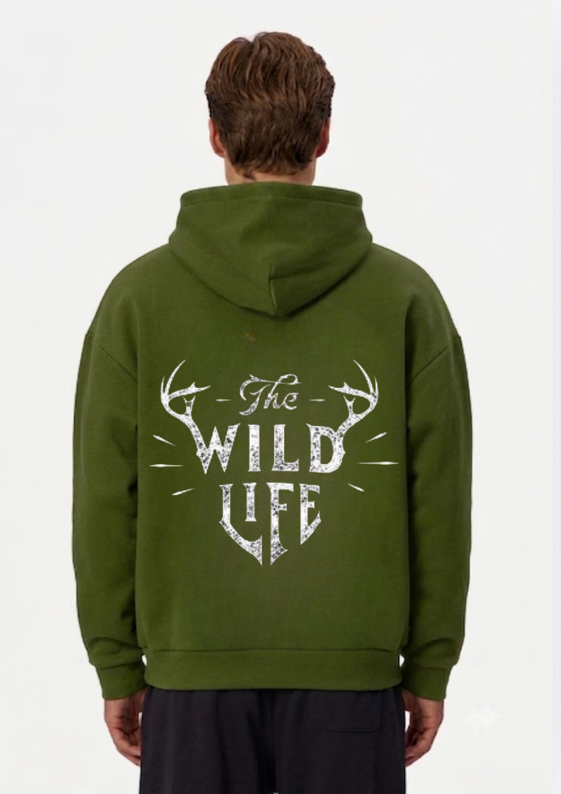 The Wild Life Graphic Printed Hoodie for Men & Women | 350 GSM | Premium Unisex Pullover Hoodie
