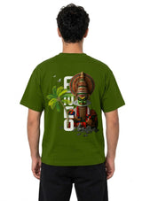 Kerala Kathakali Back Print Oversized Unisex T-Shirt | 100% Cotton | 220 GSM | Premium Oversized Fit