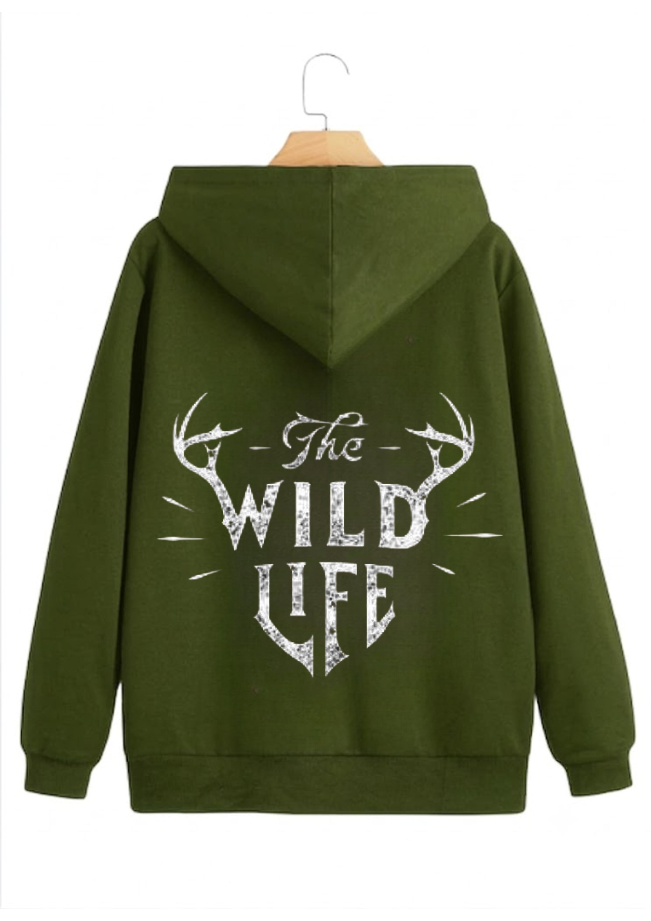 The Wild Life Graphic Printed Hoodie for Men & Women | 350 GSM | Premium Unisex Pullover Hoodie