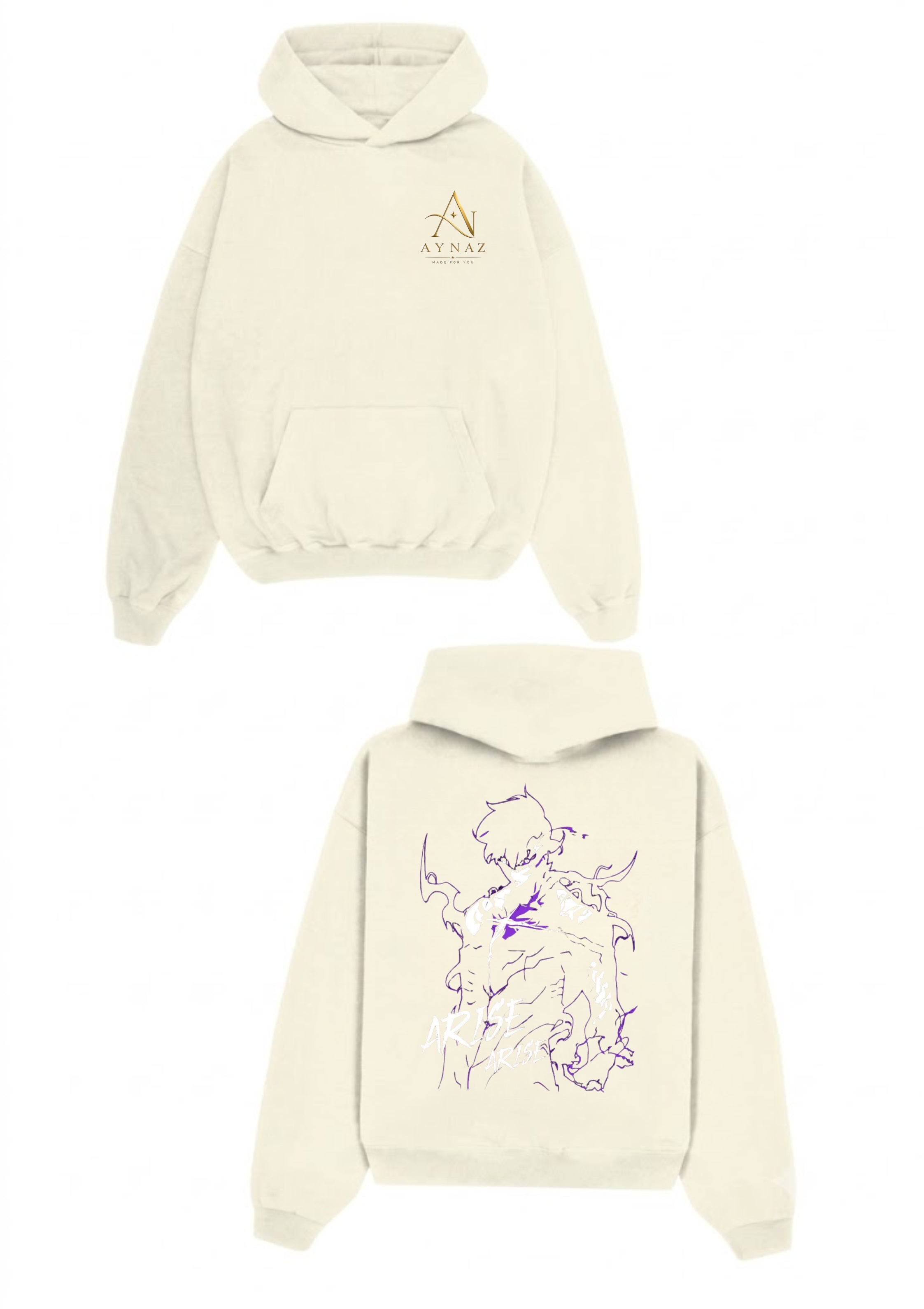Arise Anime Graphic Printed Hoodie for Men & Women | 350 GSM | Premium Unisex Pullover Hoodie