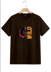 Roaring Black Panther Graphic Oversized Front Print T-Shirt