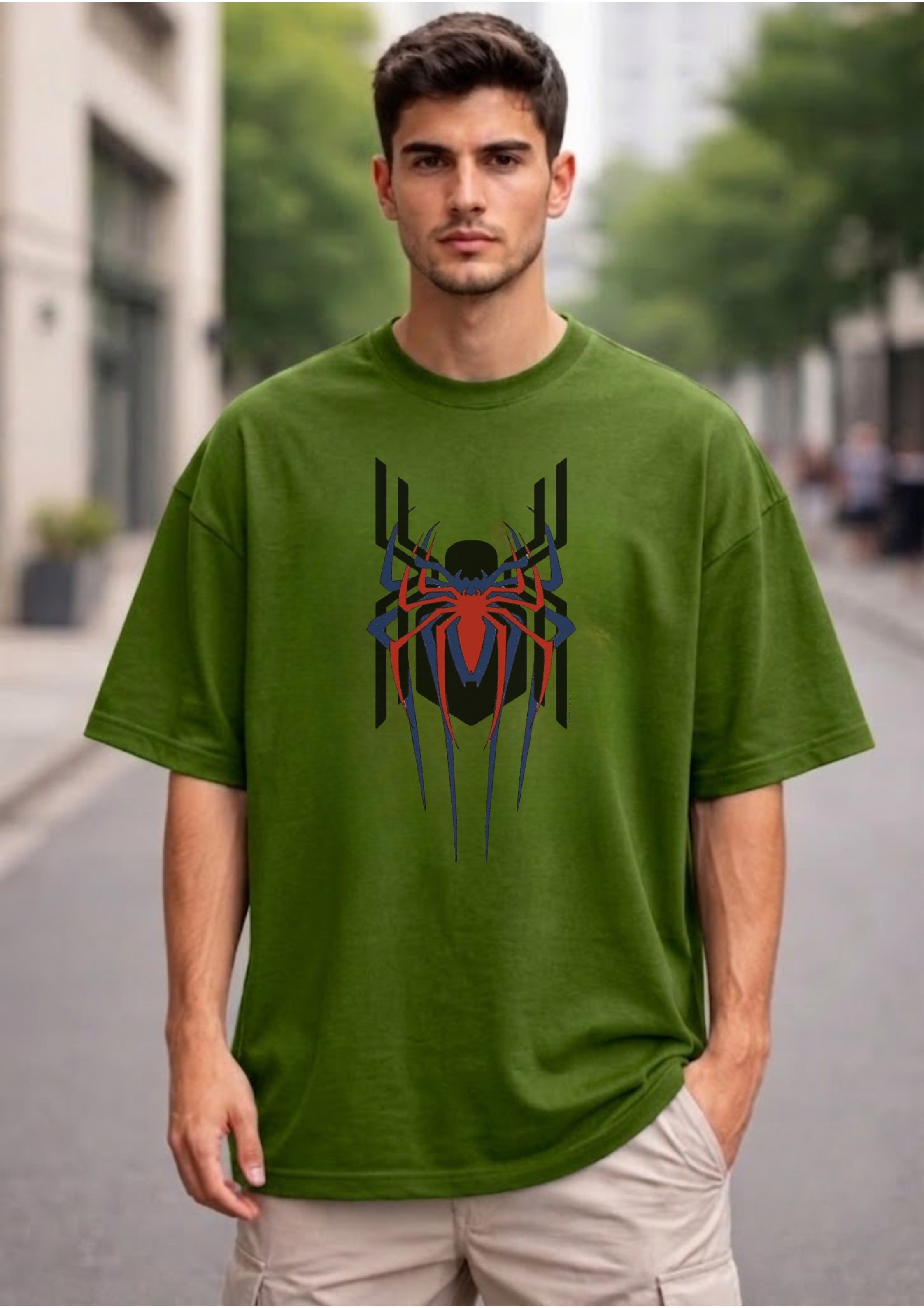 Spider Graphic Oversized Unisex T-Shirt | 100% Cotton | 220 GSM | Premium Streetwear Tee